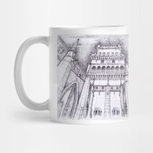 Claustro da Torre de Belém. cloister view to the tower. Lisbon Mug